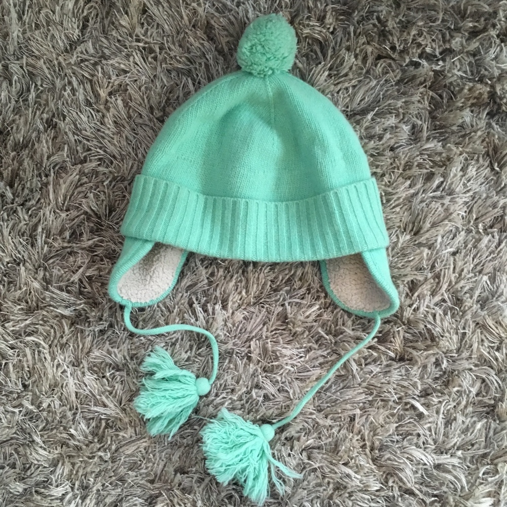 J. Crew Trapper Aviator Beanie Winter Hat Mint